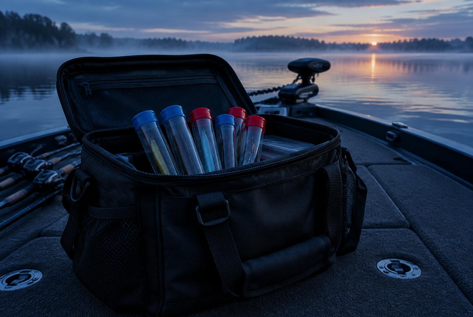 TUBI Tote on a boat deck at dawn